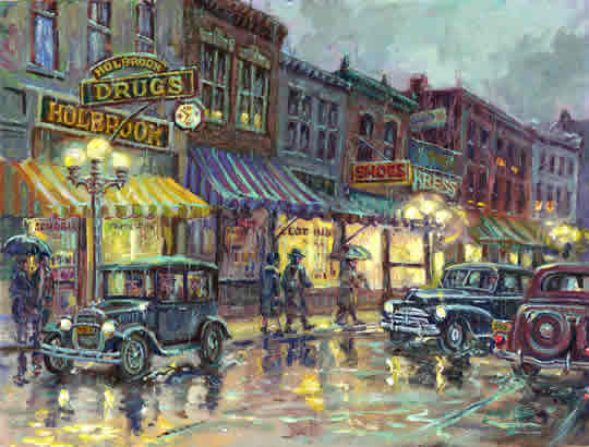 West Side of Carthage Square by Lowell Davis